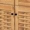 Baxton Studio Winda Modern and Contemporary Oak Brown Finished Wood 4-Door Shoe Storage Cabinet 190-11989-ZORO - alternate 10